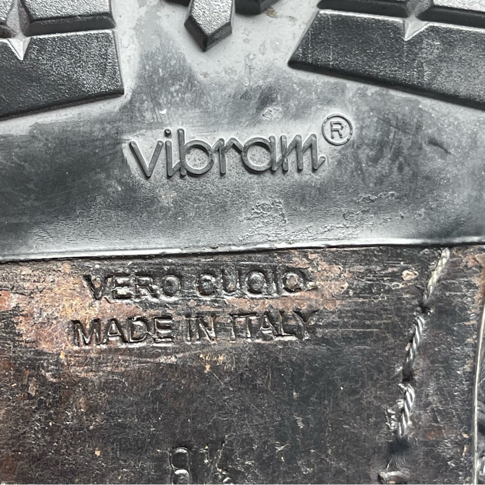 Vero Cuoio Mens Black Leather Almond Toe Made In Italy Size 8.5 - Picture 14 of 14